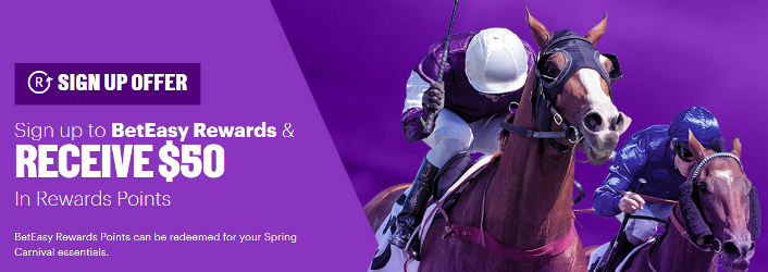 Join BetEasy Rewards, Receive $50 in Rewards Points for FREE!